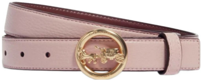 COACH 蔻馳 馬車LOGO素面皮帶 1378181