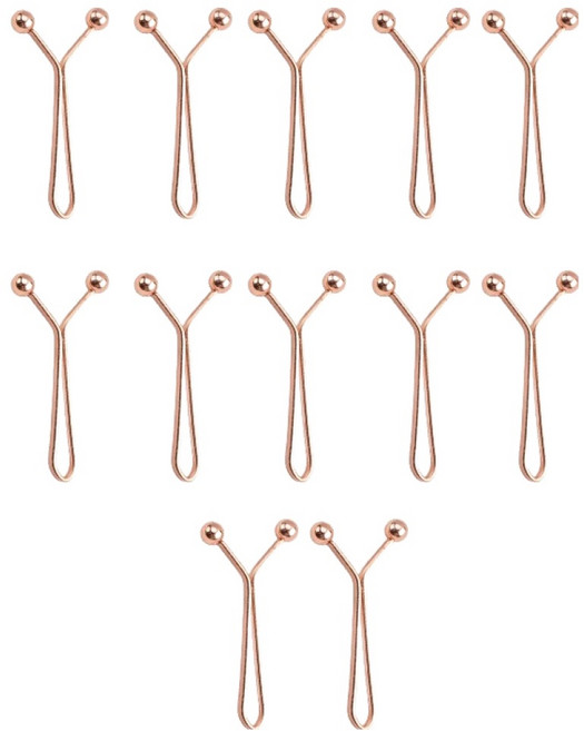앙플러스 티 안나는 Y핀 허리 줄임 버클 조절 클립, 12개, 로즈골드
