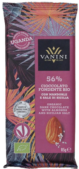 바니니 유기농 아몬드 시칠리안 솔트 다크 56% 초콜릿, 85g, 1개