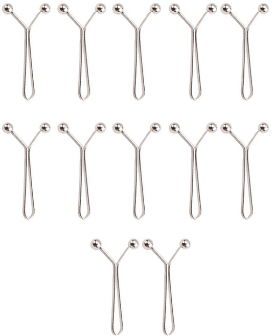 앙플러스 티 안나는 Y핀 허리 줄임 버클 조절 클립, 12개, 실버