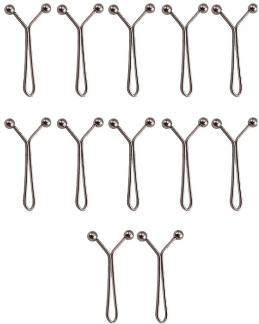 앙플러스 티 안나는 Y핀 허리 줄임 버클 조절 클립, 12개, 블랙