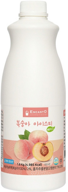 엔칸토 복숭아 아이스티 베이스, 1개, 1.8kg
