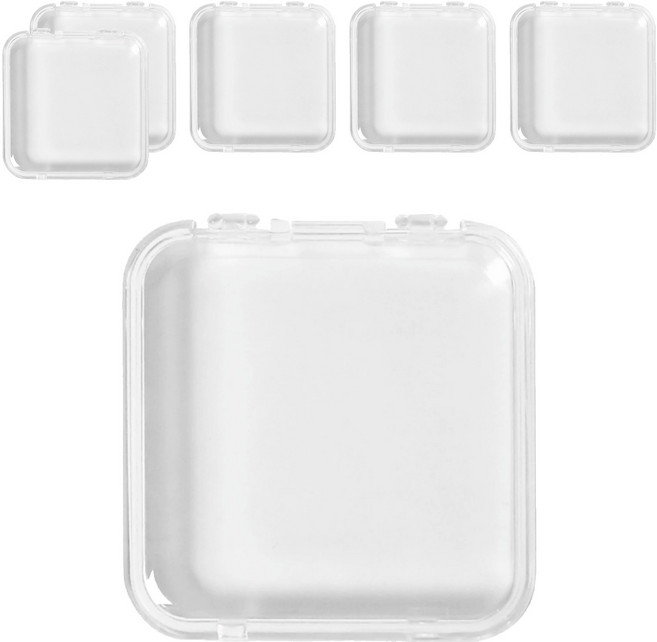 해피그루 배지 애니 아이돌 굿즈 보관함 M, 투명, 6개