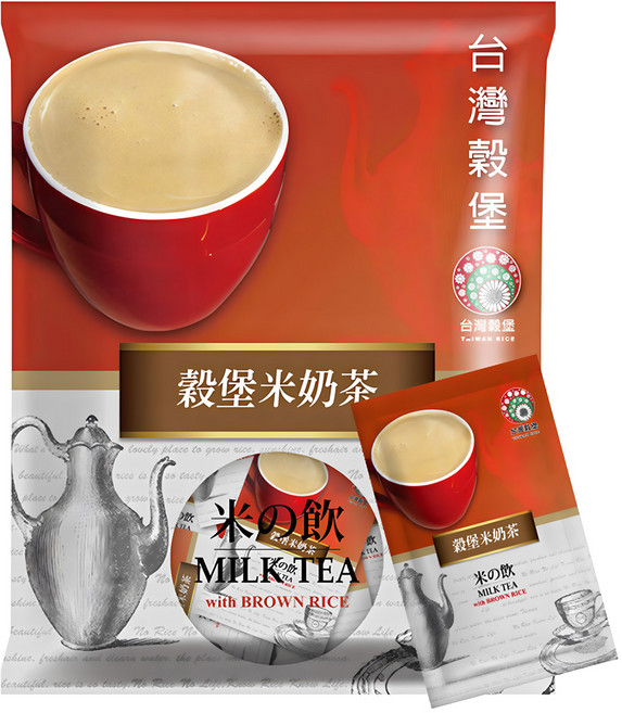 台灣榖堡 米奶茶經濟包 台灣公司貨, 1個, 25g, 10個裝