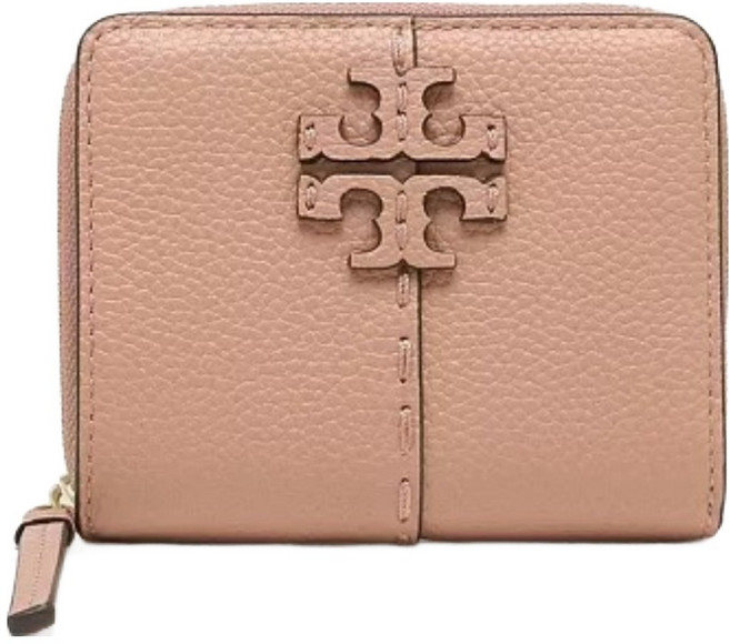 TORY BURCH 簡約皮革對折短夾