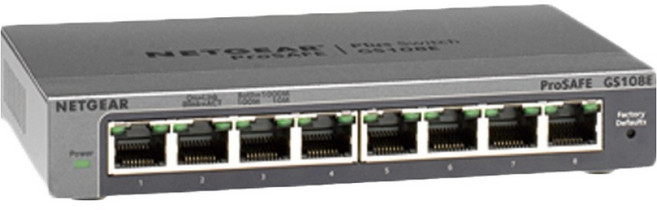 NETGEAR 8埠 Gigabit 簡易網管 金屬殼 網路交換器, 1個, GS108E