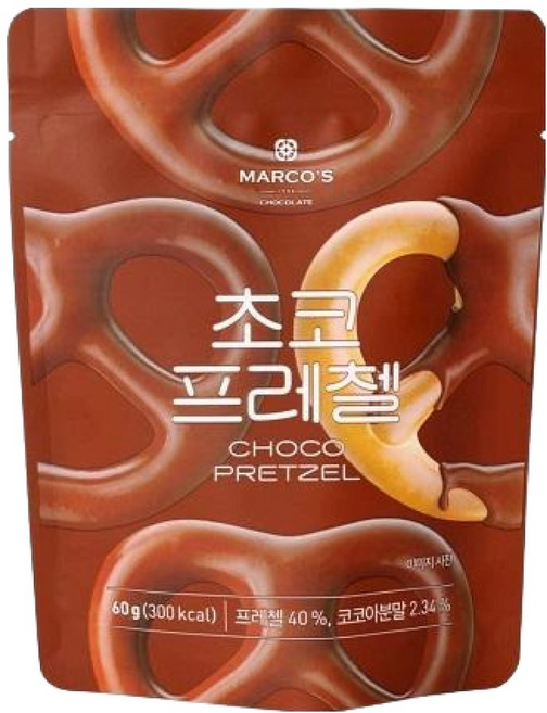 마르코스 초콜릿 초코프레첼, 1개, 60g