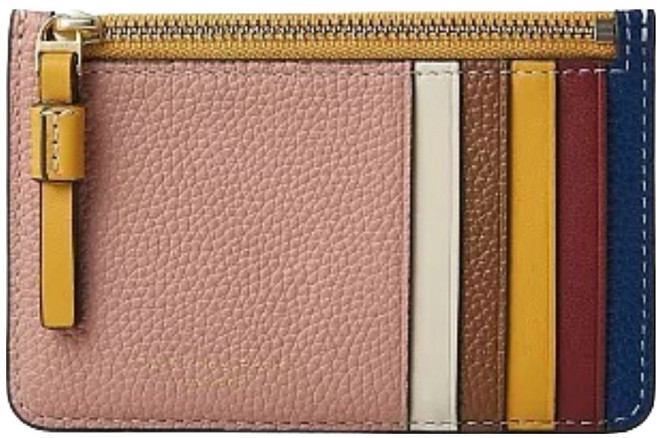 TORY BURCH 拼接皮革卡夾零錢包