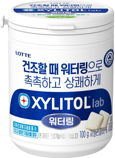 롯데자일리톨 lab 워터링, 100g, 1개