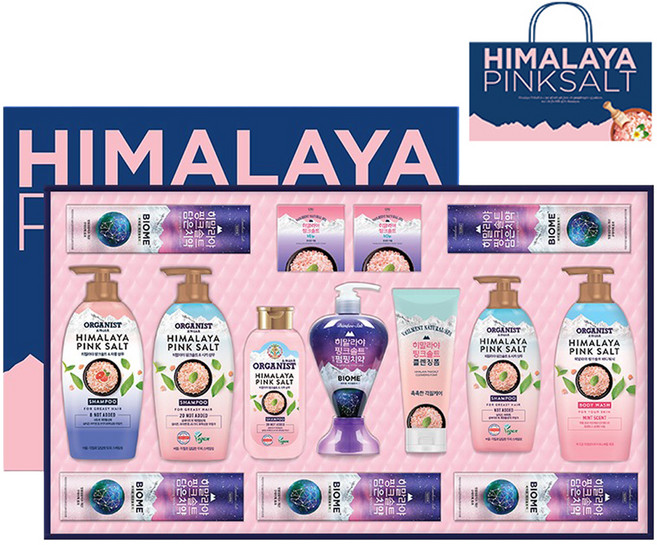 오가니스트 히말라야 핑크솔트 클래식 선물세트 + 쇼핑백, 1세트