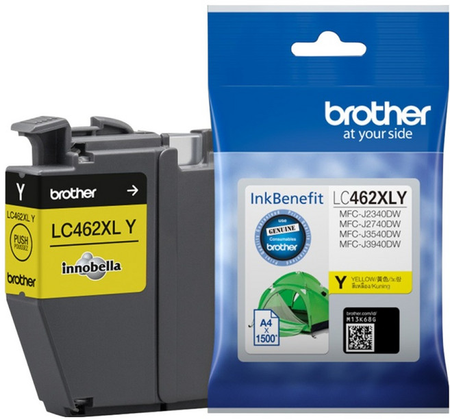브라더 대용량 잉크 LC462XLY, 노랑, 1개