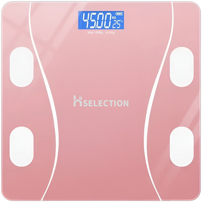 Ho覓好物 自動體重計 電池款, 1個, JP-4308, 粉色
