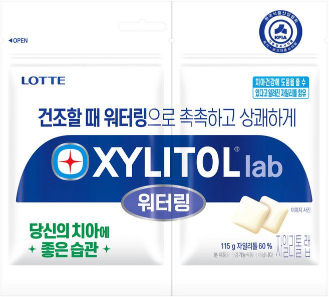 롯데자일리톨 랩 워터링 리필, 115g, 1개