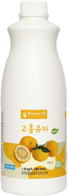 엔칸토 고흥 유자 음료베이스, 1.8kg, 1개