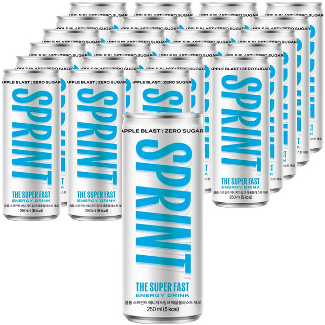 클룹 스프린트 에너지드링크 애플블라스트 제로, 250ml, 24개입