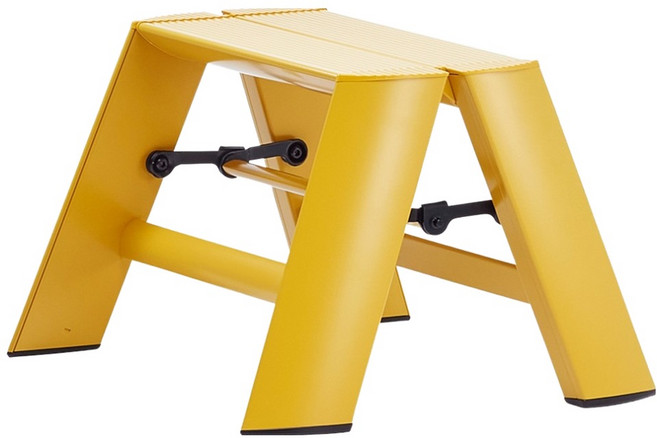 하세가와 루카노 스탠다드 스툴 접이식 발판 1단 머스타드 옐로우, 1개