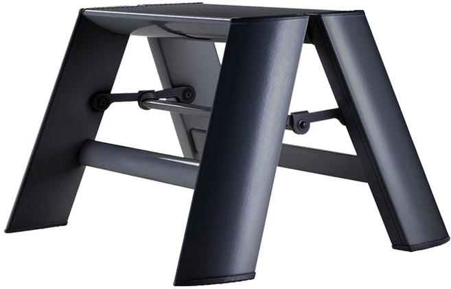 하세가와 루카노 스탠다드 스툴 접이식 발판 1단 블랙, 1개