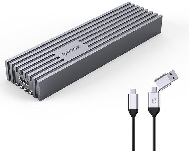 오리코 M.2 SSD 외장케이스 그레이, M231C3, 1세트