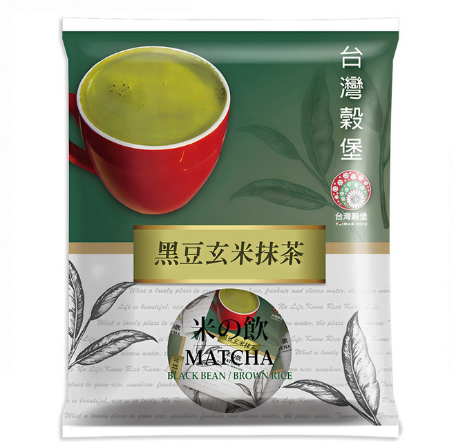 台灣穀堡 台灣公司貨 黑豆玄米抹茶 經濟包, 1個, 30g, 10個裝