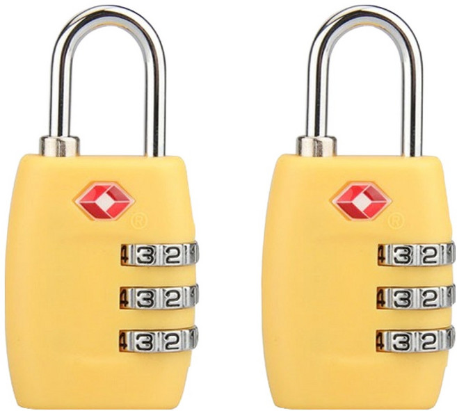 트래블큐브 TSA 초경량 3 다이얼 PC 안전 자물쇠 2p