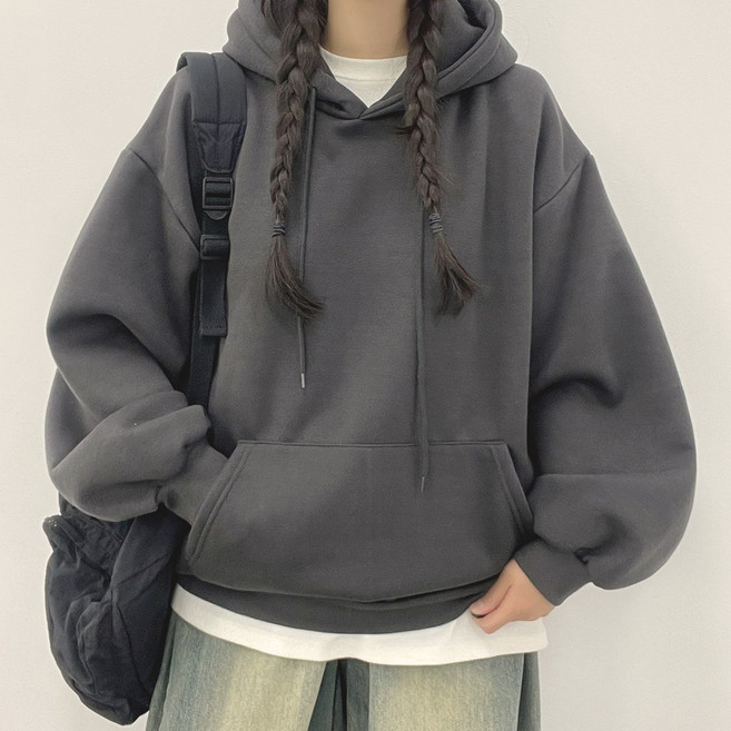 위드후이린 온도 루즈핏 후드 티셔츠