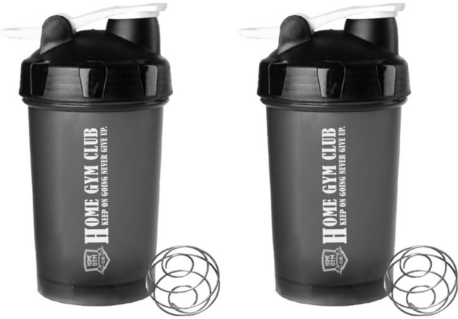 HOME GYM CLUB 居家健身 健身搖搖杯, 2個, 500ml, 黑色