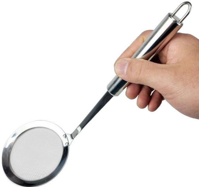 영그린 304 스테인리스 촘촘한 올 스텐 불순물 거름망 국자, 1개