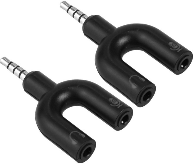 컴스 3.5mm 스테레오 오디오 젠더 Y형 2p, 1개