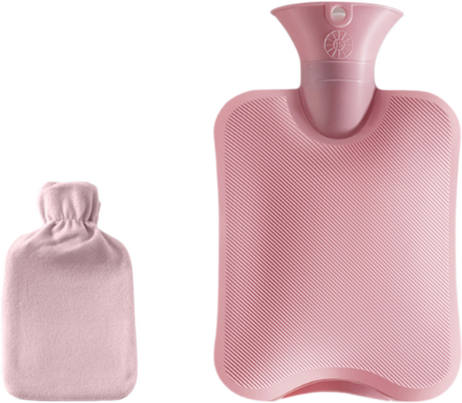 온코픽 물병형 온수 극세사 찜질팩 핑크 1000ml, 1개