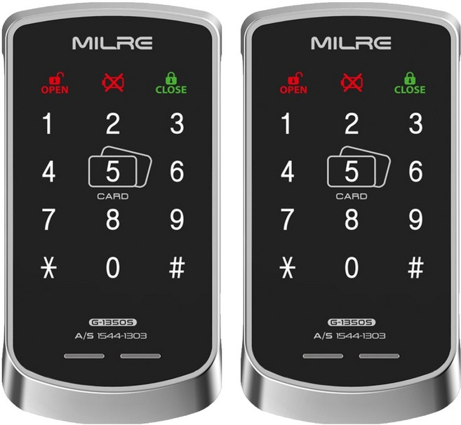 Milre 美樂 數位電子鎖 2入 + 感應卡 2入 組, 顧客自行安裝, G-1350S