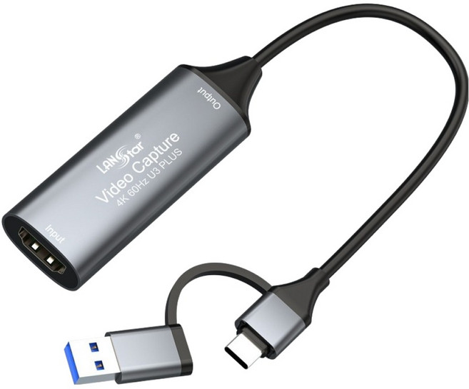 랜스타 4K 60Hz HDMI to A/C 외장형 캡쳐보드, 1개, LS-UHCAP