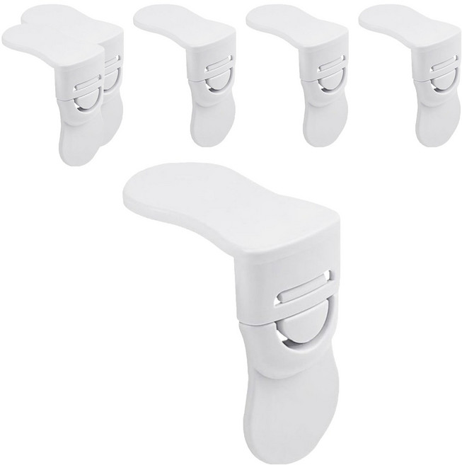그린꾸 안전 서랍 잠금 장치, 화이트, 6개