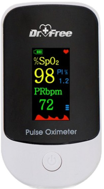 닥터프리 신형 프리미엄 고급형 힐링 펄스 옥시미터 OLED 산소포화도 측정기, 1개입, 1개