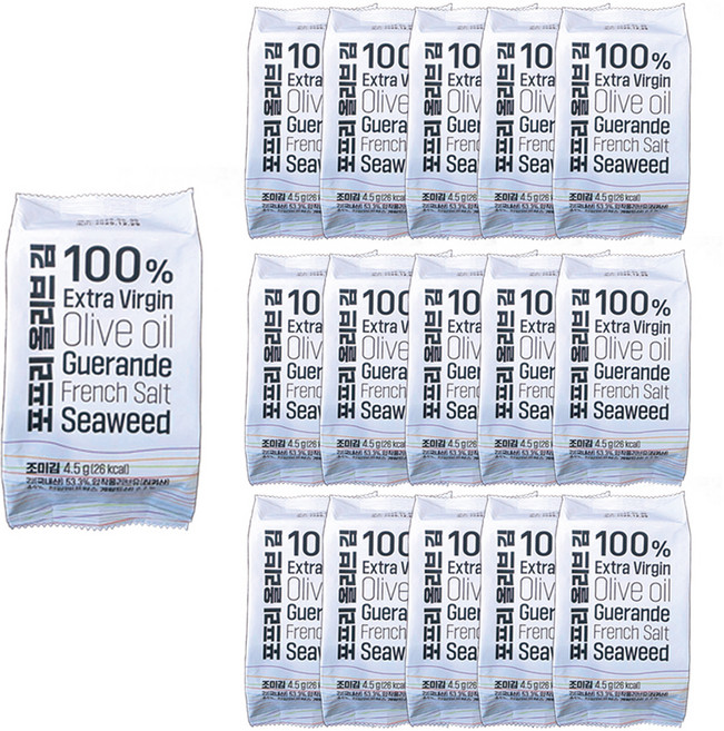 포프리 100% 엑스트라버진으로 구운 올리브 김, 4.5g, 16개