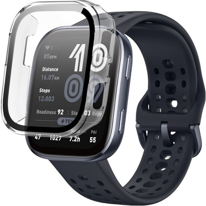 스페이스쉴드 스마트워치 PC 강화유리 올인원 케이스, 투명, 1개