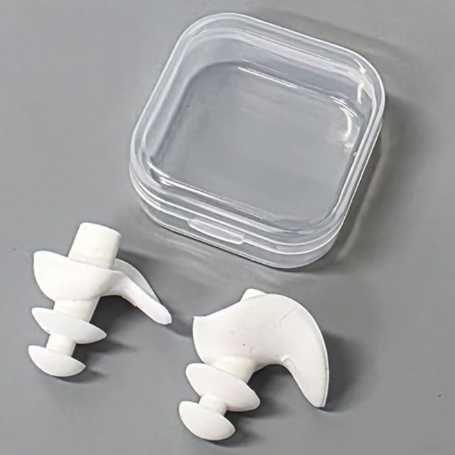 스네프 달팽이 3중 실리콘 귀마개 2p 세트, 화이트, 1세트