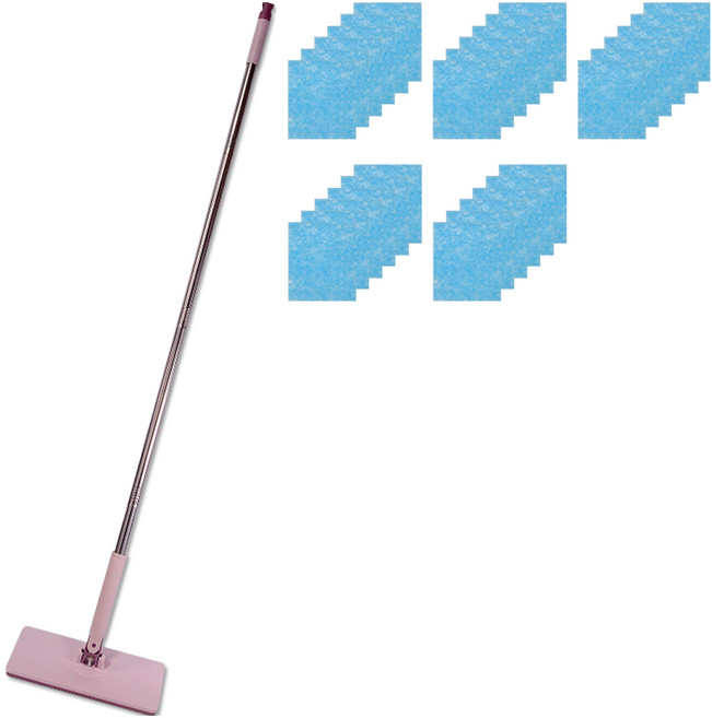 월포 찰칵 원터치 밀대 + 점착식 청소포 45p 세트, 1세트