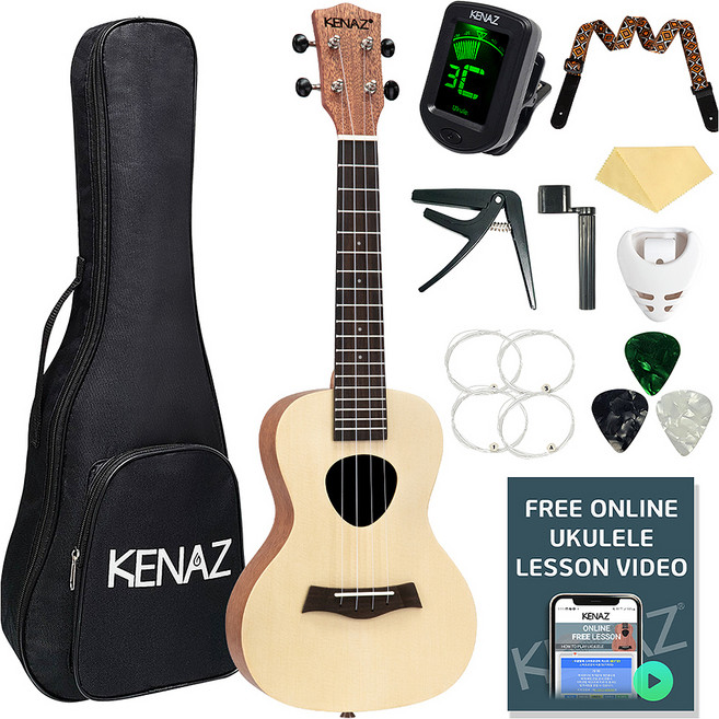 케나즈 입문용 우쿨렐레 KU17C S, 콘서트, 1개