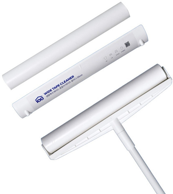 생활백서 와이드 롱돌돌이 테이프클리너 밀대 특대형 35cm 본품 + 리필 세트, 1세트