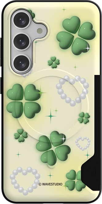 웨이브스튜디오 네잎클로버 2장 맥세이프 범퍼 휴대폰 케이스