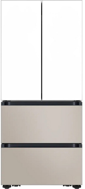 삼성전자 Bespoke AI 김치플러스 490L 4도어 냉장고 방문설치, 에센셜 화이트 + 에센셜 베이지, RK70F49F1ZG