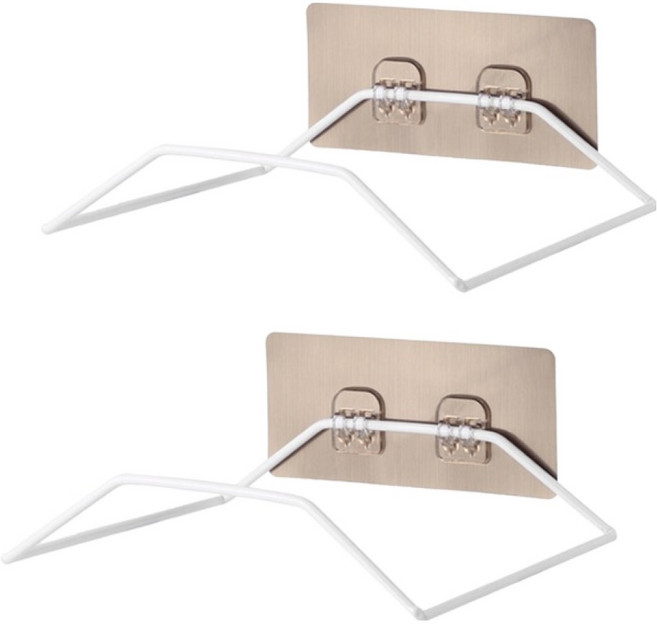 접착식 욕실 세숫대야걸이, 화이트, 2개