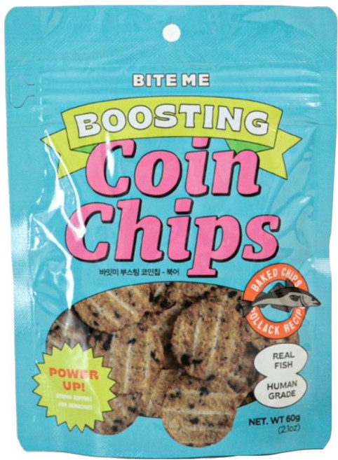 바잇미 강아지 부스팅 코인칩, 60g, 1개, 북어