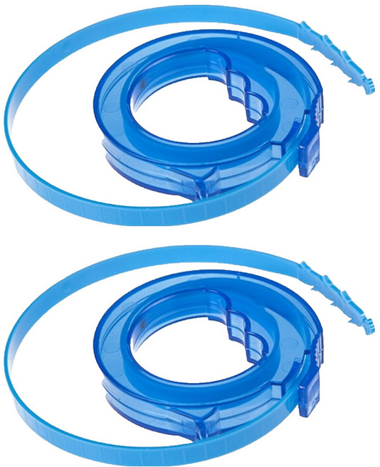 세면대 머리카락 제거롤 배수관 청소기 2p, 블루