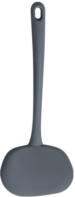 키친팩토리 플래티넘 실리콘 무타공 와이드뒤집개, 다크그레이, 1개