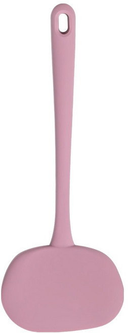 키친팩토리 플래티넘 실리콘 무타공 와이드뒤집개, 다크핑크, 1개