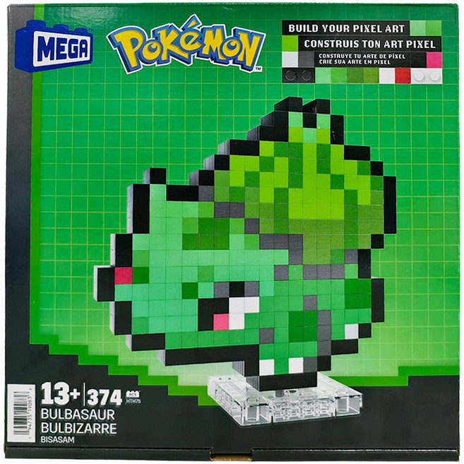 MATTEL 美泰兒 PoKeMoN 寶可夢 MEGA像素風格系列 迷你積木 妙蛙種子, 1個