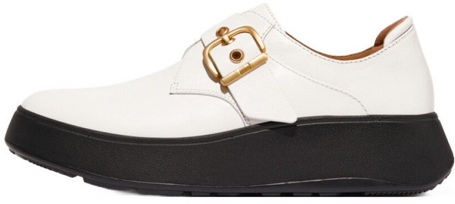 핏플랍 여성용 에프모드 박스 레더 플랫폼 스트랩 슈즈