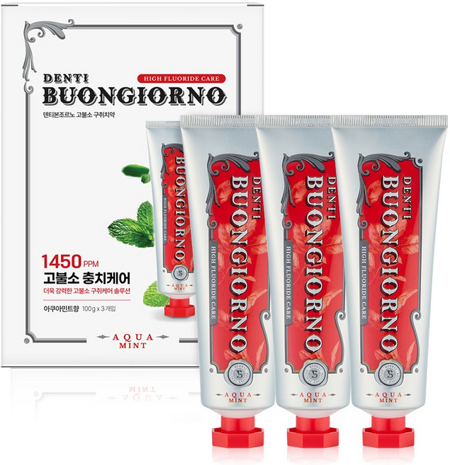 덴티본조르노 구취제거 1450 치약, 100g, 3개