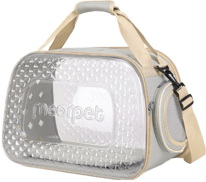 레드퍼피 쇼윈도 이동가방, 다크베이지, 1개